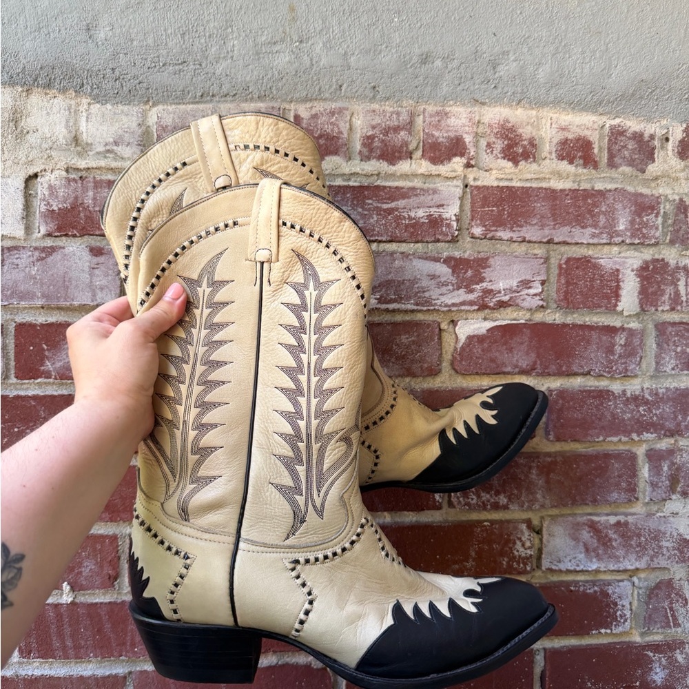 Tony Lama Brown and Tan Leather Western Boots
